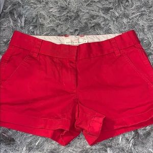 Red J.Crew Shorts